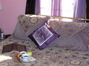 Cape Cod Pet Friendly Rental Purple Bed