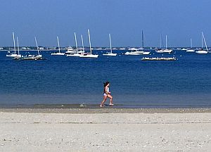 cape cod beach rentals :: girl on the beach